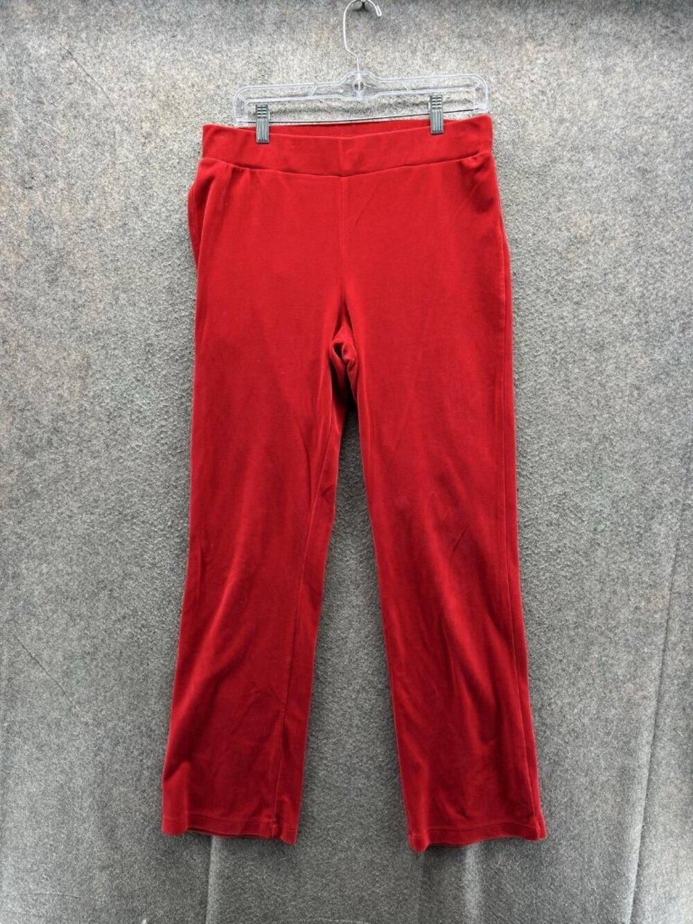 Juicy Couture Sweatpants Womens Medium Red Velour Elastic Waist Lounge Pants